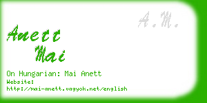 anett mai business card